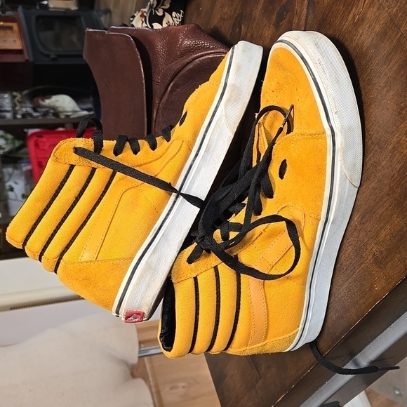 Vans Yellow Suede Canvas Hightops Unisex Mens 8 Womens 9.5 Skater Streetwear - Picture 8 of 8